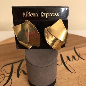 Goldtone Clip Earrings